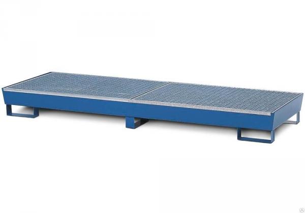 Сточный поддон 465 л из окрашенной стали под 4 х 205 л бочки